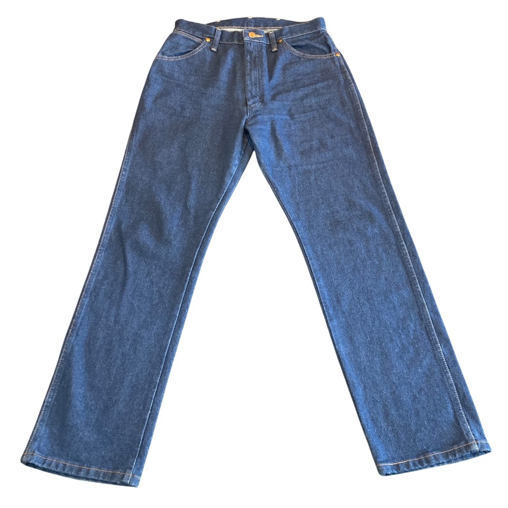 Wrangler Jeans Men 29x30 (Fits 29x29.5) Cowboy Cut Slim Blue Dark Wash 14MWZG